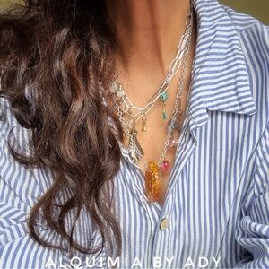🌊 SEA CHANTS + Silver and Gold Layered Necklace + Lots of Love and charms